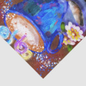 Whimsical Cup Kaffee Latte Espresso Decoupage Seidenpapier (Detail)