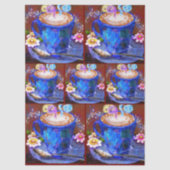 Whimsical Cup Kaffee Latte Espresso Decoupage Seidenpapier (Vorderseite)
