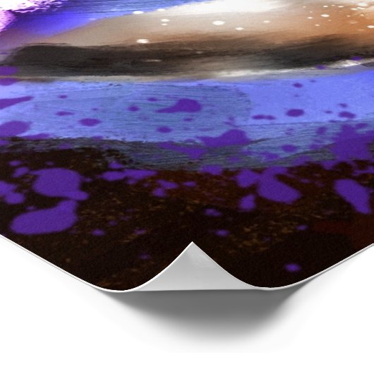 Whimsical Cup of Coffee Floral Personalized Poster (Ecke)