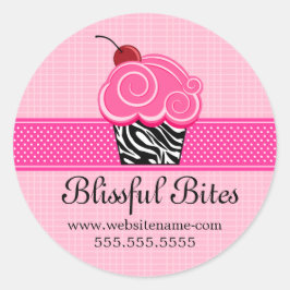 Whimsical Cupcake Bakery Box Siegel Runder Aufkleber