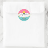 Whimsical Cupcake Bakery Box Siegel Runder Aufkleber (Tasche)