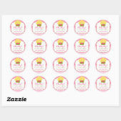 Whimsical Cupcake Bakery Box Siegel Runder Aufkleber (Blatt)