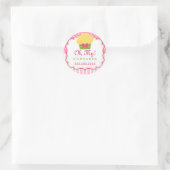 Whimsical Cupcake Bakery Box Siegel Runder Aufkleber (Tasche)