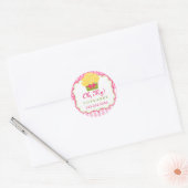 Whimsical Cupcake Bakery Box Siegel Runder Aufkleber (Umschlag)