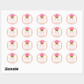 Whimsical Cupcake Bakery Box Siegel Runder Aufkleber (Blatt)