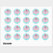 Whimsical Cupcake Bakery Packung Runder Aufkleber (Blatt)