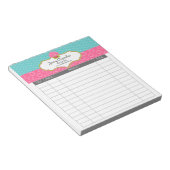 Whimsical Cupcake Bakery Receiver Notizblock (angewinkelt)