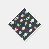 Whimsical Cupcake Deluxe Party Napkins Serviette (Ecke)