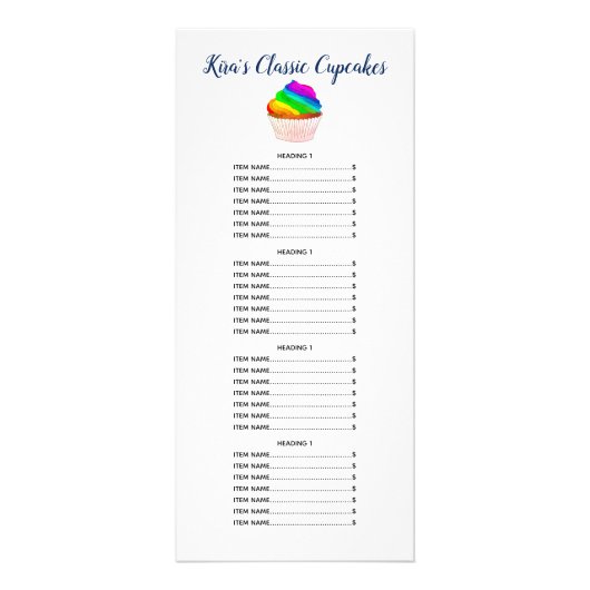 Whimsical Cupcake Maker Baker Konditorei Koch Werbekarte (Vorne)