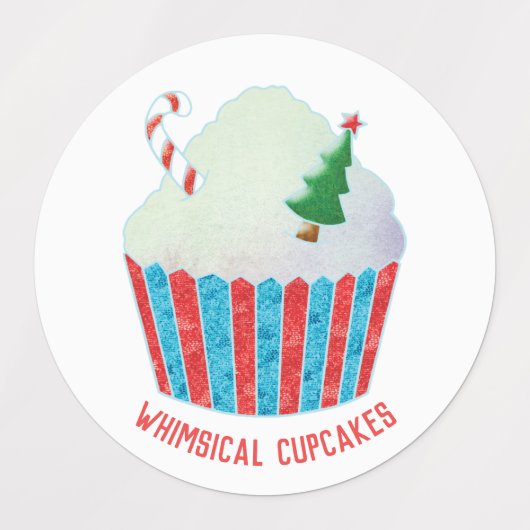 Whimsical Cupcakes Business-Produkt Etiketten (Design 1)