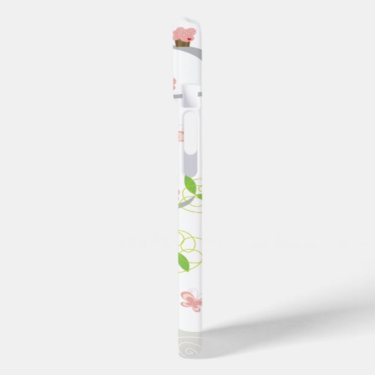 Whimsical Cupcakes Tree Butterflies Sweet Birthday Case-Mate iPhone Hülle (Rückseite / Links)