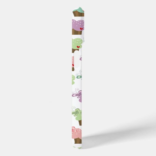 Whimsical Cupcakes Tree Butterflies Sweet Birthday Case-Mate iPhone Hülle (Rückseite / Rechts)