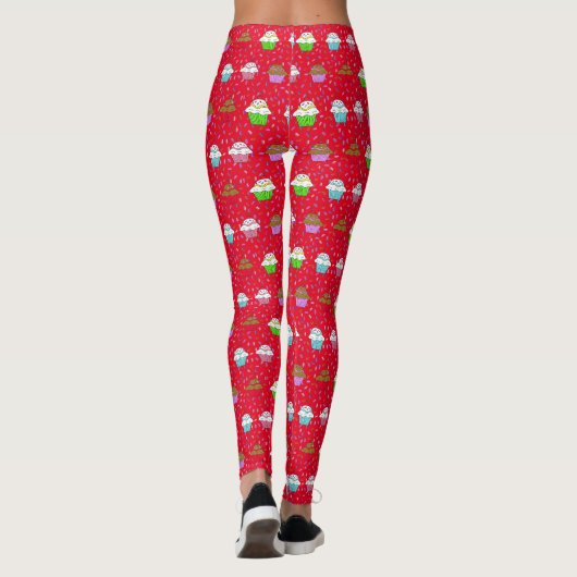 Whimsical Cupcakes und Candy Sprinkles Leggings (Rückseite)
