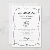 Whimsical Cupid | We Still Do Wedding Vow Renewal Einladung (Vorderseite)