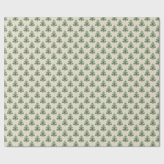 Whimsical Curvy Christmas Tree Pattern Geschenkpapier (Flach)