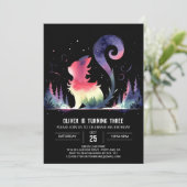 Whimsical Custom Cat Geburtstag Einladung (Stehend Vorderseite)