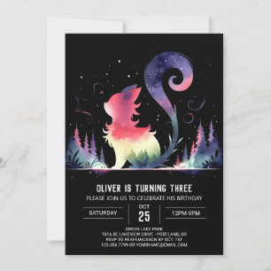 Whimsical Custom Cat Geburtstag Einladung