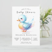 Whimsical Custom Duck Baby Duck Einladung (Stehend Vorderseite)