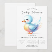 Whimsical Custom Duck Baby Duck Einladung (Vorne/Hinten)
