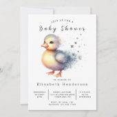 Whimsical Custom Duck Baby Duck Einladung (Vorderseite)
