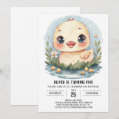 Whimsical Custom Duck Geburtstag Einladung (Vorne/Hinten)