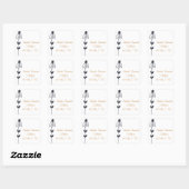 Whimsical Custom Floral Umschlag Aufkleber (Blatt)