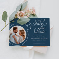 Whimsical Custom Foto Wedding Save the Date