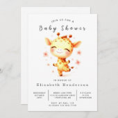 Whimsical Custom Giraffe Baby Dusche Einladung (Vorne/Hinten)