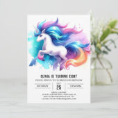 Whimsical Custom Horse Geburtstag Einladung (Stehend Vorderseite)