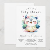 Whimsical Custom Owl Baby Dusche Einladung (Vorne/Hinten)