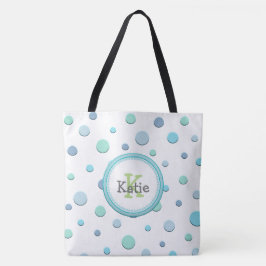 Whimsical Custom Polka Dot Tote Bag Tasche