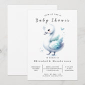 Whimsical Custom Swan Baby Dusche Einladung (Vorne/Hinten)