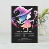 Whimsical Custom Wizard Geburtstag Einladung (Stehend Vorderseite)