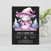 Whimsical Custom Wizard Geburtstag Einladung (Stehend Vorderseite)