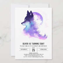 Whimsical Custom Woodland Wolf Geburtstag