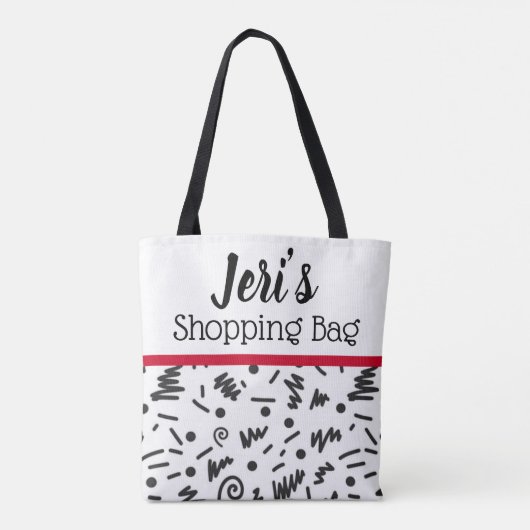 Whimsical Customizable Shopping Tasche (Rückseite)
