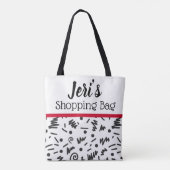 Whimsical Customizable Shopping Tasche (Rückseite)