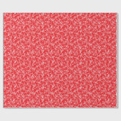 Whimsical Cute Black White Red Pattern Girly Gift Geschenkpapier (Flach)