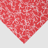 Whimsical Cute Christmas Bows Pattern Girly Gift Seidenpapier (Detail)