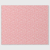 Whimsical Cute Pink White Bows Pattern Girly Gift Geschenkpapier (Flach)