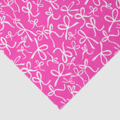 Whimsical Cute Pink White Bows Pattern Girly Gift Seidenpapier (Detail)