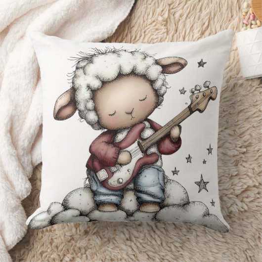 Whimsical Cute Sheep Kissen (Decke)