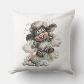 Whimsical Cute Sheep Kissen (Vorderseite)