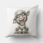 Whimsical Cute Sheep Kissen (Vorderseite)