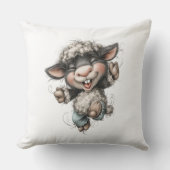 Whimsical Cute Sheep Kissen (Vorderseite)