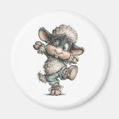 Whimsical Cute Sheep Magnet (Vorne)