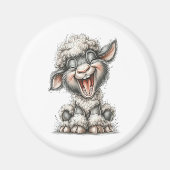 Whimsical Cute Sheep Magnet (Vorne)