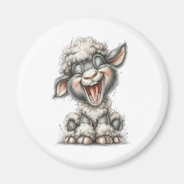 Whimsical Cute Sheep Magnet