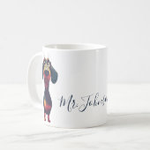  Whimsical Dachshund Character Illustration Kaffeetasse (Vorderseite Links)