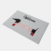 Whimsical Dachshund Fußmatte (Schrägansicht)